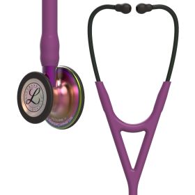 Littmann® Cardiology IV™ Stethoscope, Rainbow-Finish Chestpiece, Plum Tube, 27 inch, 6205