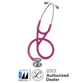 Littmann® Cardiology IV™ Stethoscope, Standard-Finish Chestpiece, Raspberry Tube, Stainless Stem and Headset, 27 inch, 6158