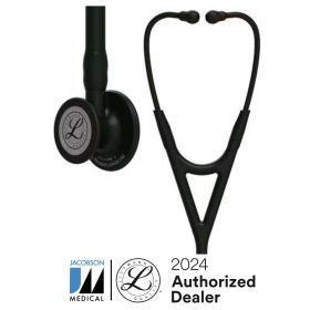 Littmann® Cardiology IV™ Stethoscope, Black-Finish Chestpiece, Black Tube, Stem and Headset, 27 inch, 6163