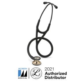 Littmann® Cardiology IV™ Diagnostic Stethoscope, Champagne-Finish Chestpiece, Black Tube, Smoke Stem and Headset, 27 inch, 6179
